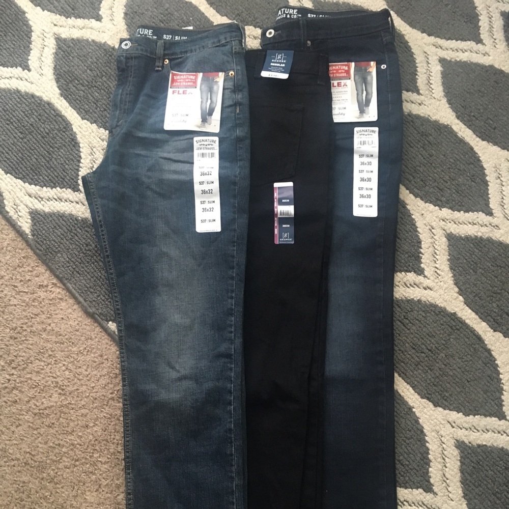 Three pairs of men’s jeans
